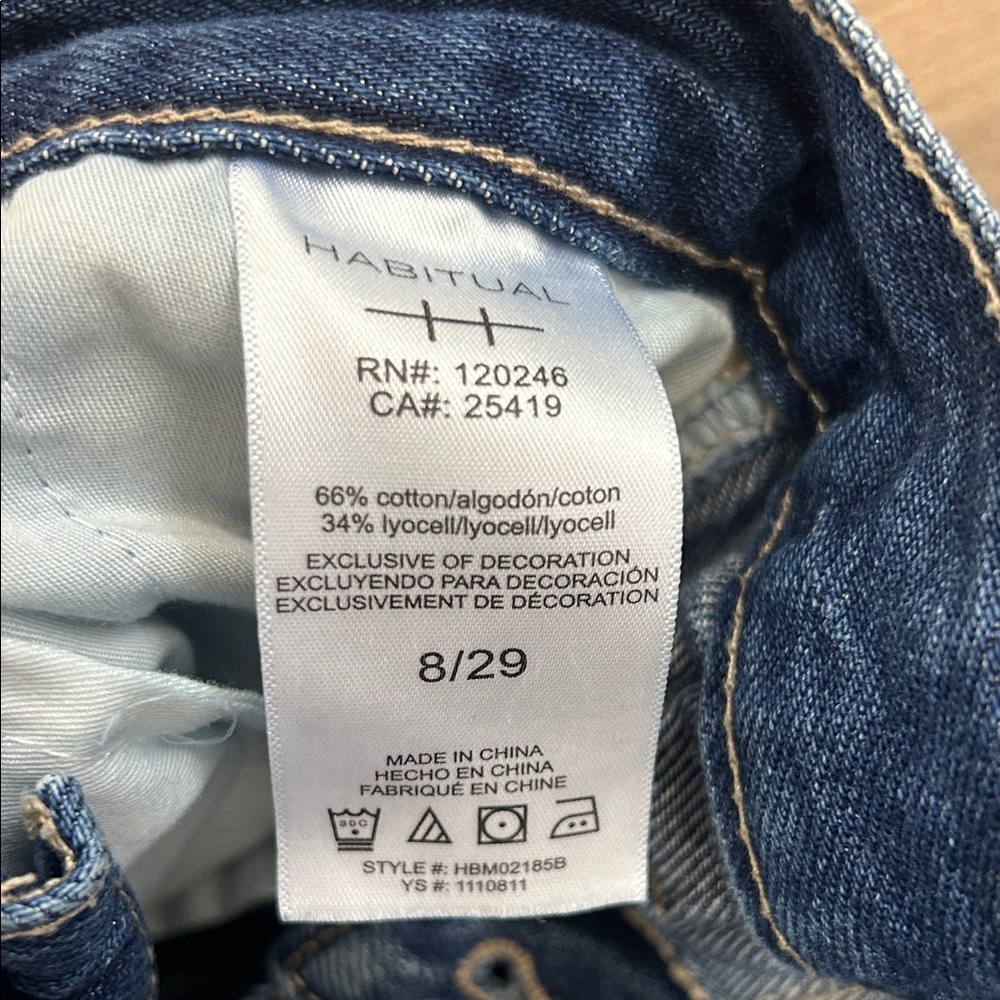 Habitual Dark Blue Flare Jeans - Picture 3 of 4